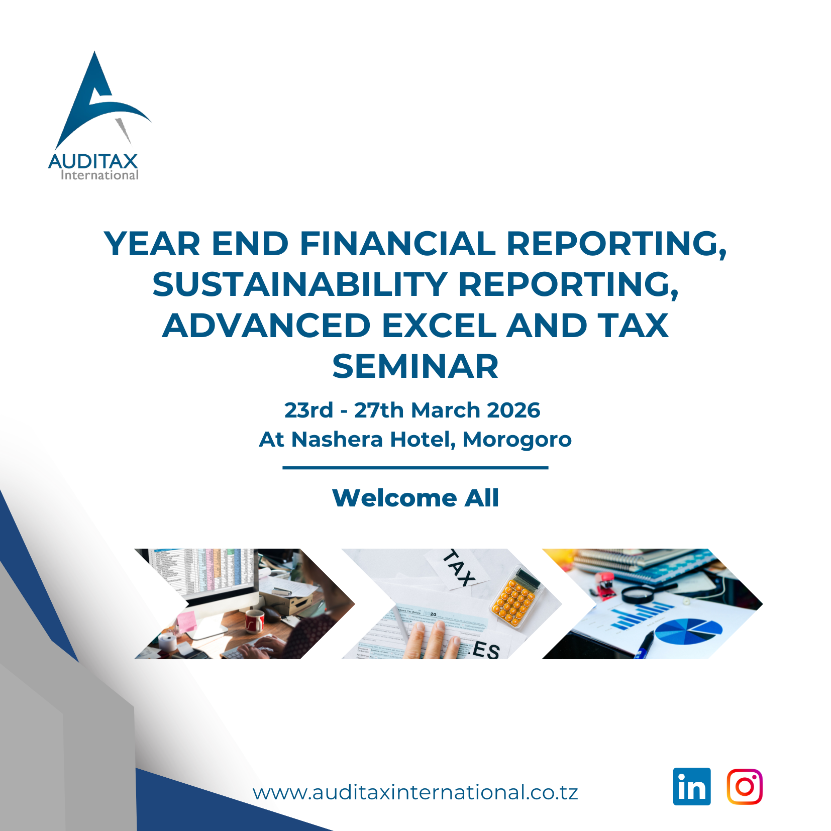 Year-End Financial Reporting, Sustainability Reporting, Advanced Excel and Tax Seminar March 2026